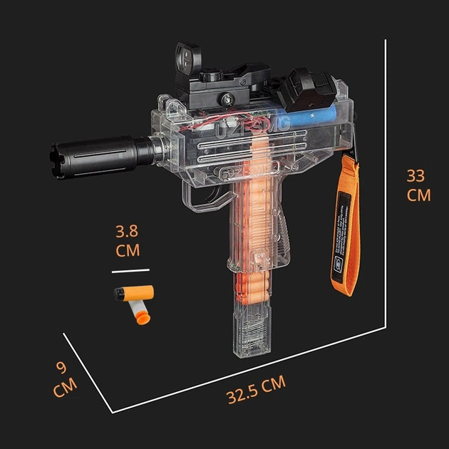 Детский пистолет-пулемёт UZI Soft Bullet Gun с игрушечными патронами - Фото 8 Детский пистолет-пулемёт UZI Soft Bullet Gun с игрушечными патронами - изображение 8