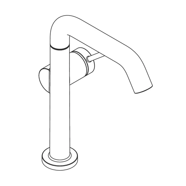 Смеситель для раковины 210 Fine CoolStart, с поворотным изливом Hansgrohe Tecturis S (цвет - чёрный матовый), с донным клапаном push-open 73360670 - изображение 4