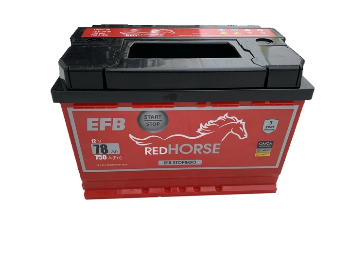 Автомобильный аккумулятор Red Horse 78 Ah/12V 750A (0) EFB
