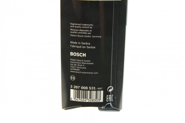 Дворники BOSCH 3 397 008 531 Infiniti QX, Q; Ford KA; Mitsubishi Lancer; Subaru Forester; Daihatsu Sirion; Opel Combo; Nissan Qashqai, X-Trail; Honda Civic, CR-V; Toyota Rav-4, Land Cruiser; Mazda CX-9, 2 MB196744, MB171673, MB046470 - изображение 2
