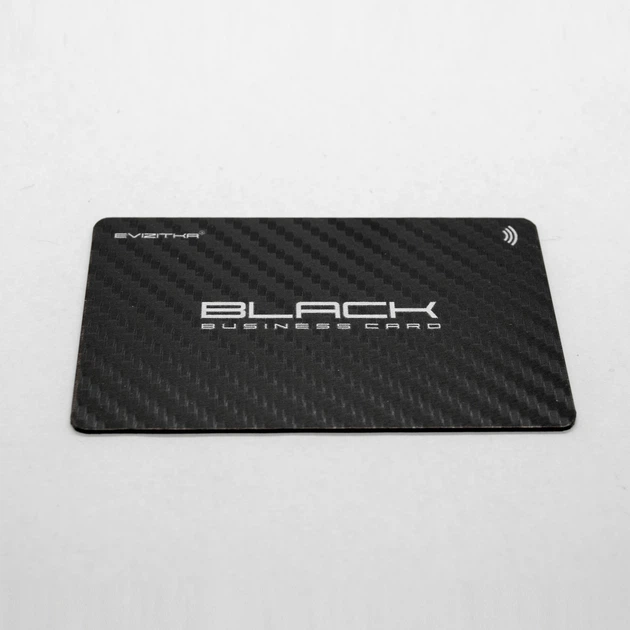 Преміум карбоновая визитка з NFC єВізитка BLACK CARBON - изображение 5