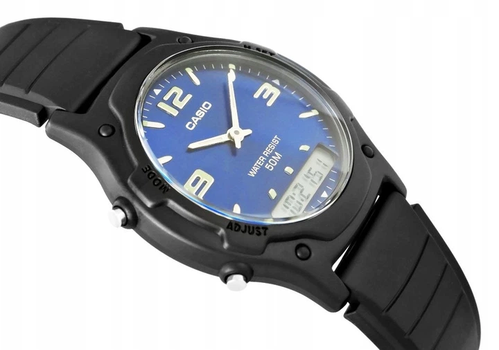 Мужские часы Casio AW-49HE-2AVEG с двойным циферблатом - Фото 3 Мужские часы Casio AW-49HE-2AVEG с двойным циферблатом - изображение 3