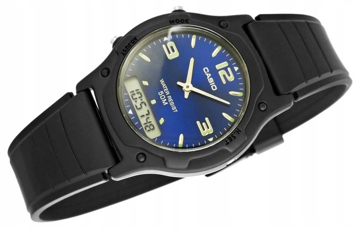 Мужские часы Casio AW-49HE-2AVEG с двойным циферблатом - Фото 5 Мужские часы Casio AW-49HE-2AVEG с двойным циферблатом - изображение 5