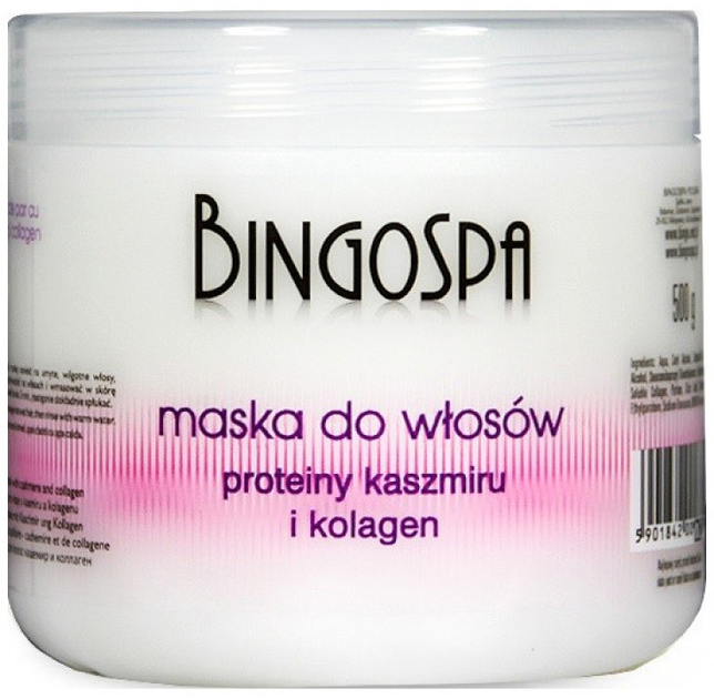 Маска для волосся BingoSpa Hair Mask Cashmere Protein and Collagen 500 г (5901842001765) - зображення 1