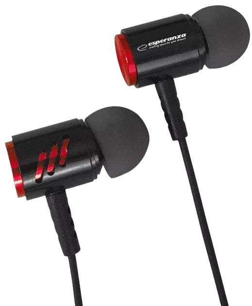 Навушники Esperanza EH207 Black red (EH207KR) - зображення 1