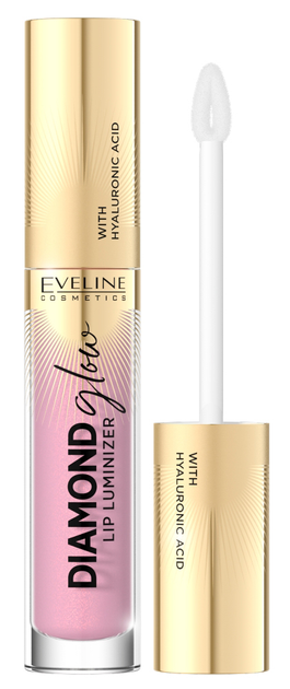 Блиск для губ Eveline Cosmetics Diamond Glow Lip Luminizer з гіалуроновою кислотою 02 Strawberry Mouse 4.5 мл (5903416033660). - зображення 1