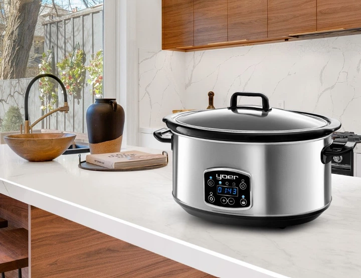 Мультиварка Yoer Slowy Clever-Cook SC6502S 6,5 л 320 Вт с керамической чашей Серебристо-черная - изображение 6