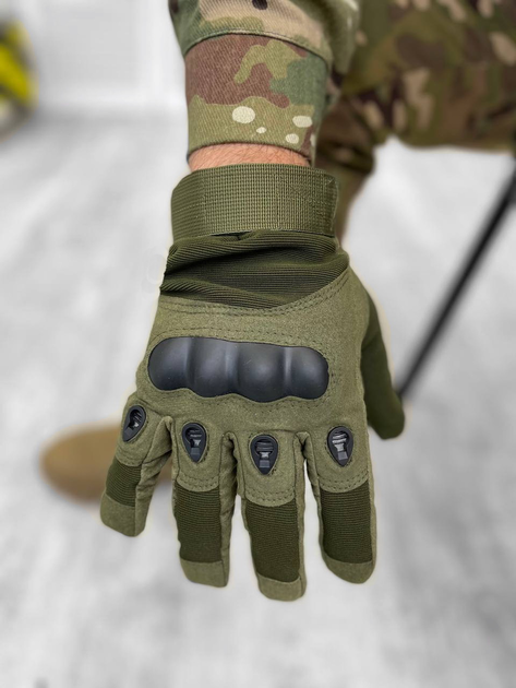 Тактичні зимові рукавички Tactical Gloves Хакі S - зображення 1