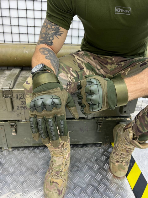 Тактичні рукавички Tactical Gloves Olive Elite XL - изображение 1