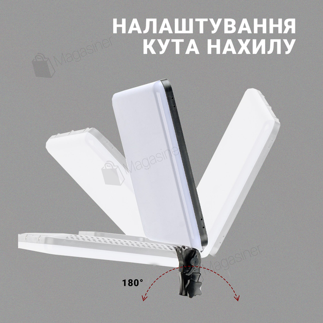 Профессиональная LED лампа PM-36 RGB 36х25 см со штативом 2,1 метр (2480) - изображение 2