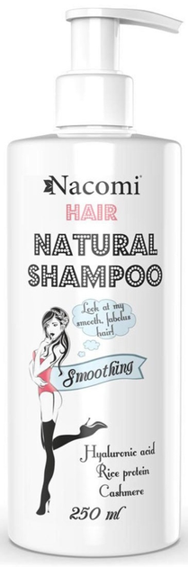 Szampon do włosów Nacomi Hair Natural Shampoo Smoothing wygładzająco-nawilżający 250 ml (5902539703627) - obraz 1