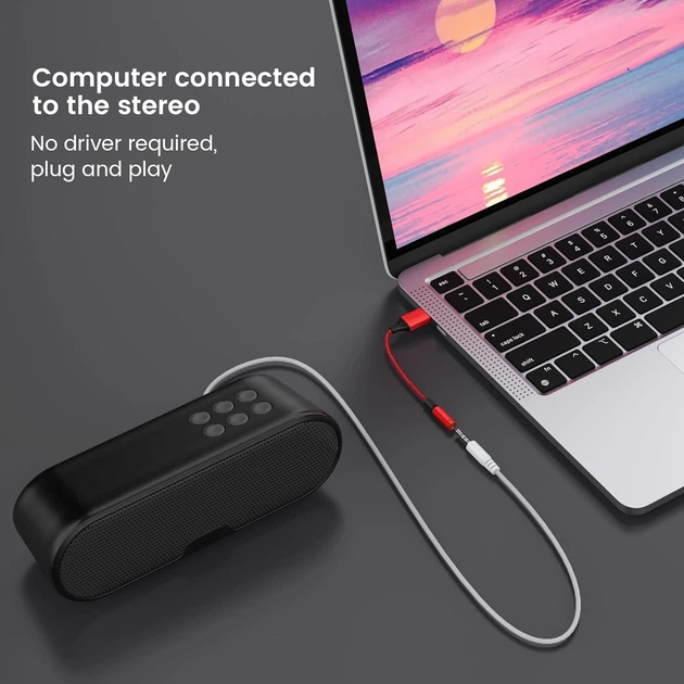 Кабель MOSWAG USB to AUX 0.2м red - зображення 5