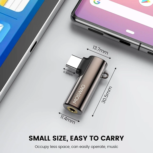 Адаптер MOSWAG USB Type C на 3.5мм broun - Фото 6 Адаптер MOSWAG USB Type C на 3.5мм broun - изображение 6
