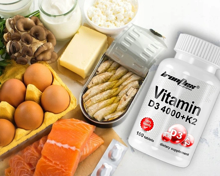 Вітамін D3 4000 + K2 IronFlex Vitamin D3 4000 + K2 120 tabs (Raspberry) - зображення 2