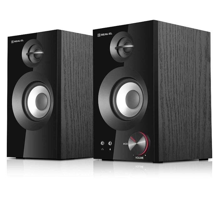 Колонки 2.0 REAL-EL S-420 Refurbished (28Вт, Bluetooth) - Фото 5 Колонки 2.0 REAL-EL S-420 Refurbished (28Вт, Bluetooth) - изображение 5
