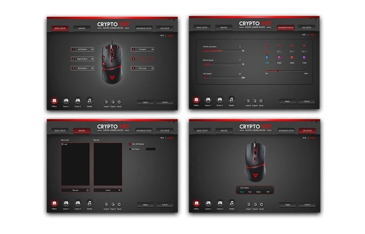 Ігрова комп'ютерна миша Fantech VX7 Crypto USB з RGB c підсвічуванням 1.8м DPI 200-8000 Програмована Black - зображення 5