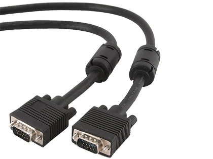 Кабель Cablexpert (CC-PPVGA-10M-B) VGA-VGA HD15M/HD15M с 2-мя фер. кольцами, двойной экран, черный, 10м - Фото 1 Кабель Cablexpert (CC-PPVGA-10M-B) VGA-VGA HD15M/HD15M с 2-мя фер. кольцами, двойной экран, черный, 10м - изображение 1