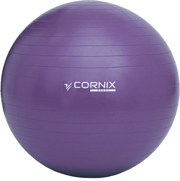М'яч для фітнесу (фітбол) Cornix 85 см Anti-Burst XR-0250 Фіолетовий - зображення 2