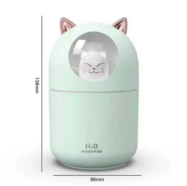 Увлажнитель воздуха Humidifier H20/8023 ультрозвуковой с функцией детского ночника и аромадиффузора c LED подсветкой 300 мл CAT Бирюзовый - изображение 2