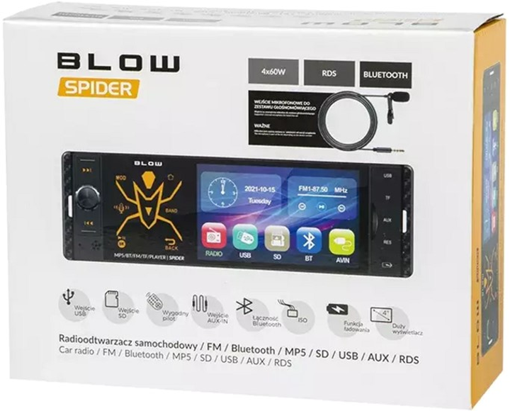 Автомагнітола Blow Spider (78-337#) (5900804128441) - зображення 5