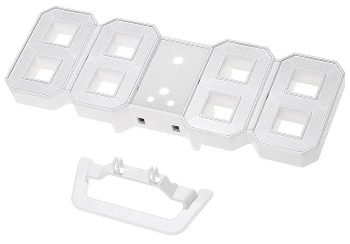 Часы электронные светодиодные настольные Caixing с зелёной LED подсветкой и будильником с гигрометром измеряет температуру White (CX-2218) - изображение 4