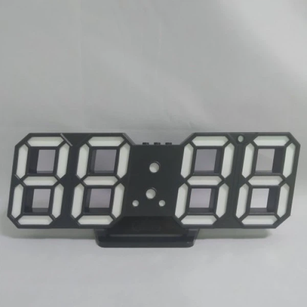 Часы электронные светодиодные настольные Caixing с белой LED подсветкой и будильником с гигрометром измеряет температуру Black (CX-2218) - изображение 3
