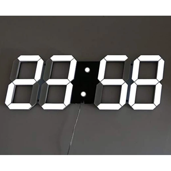 Часы электронные светодиодные настольные Caixing с белой LED подсветкой и будильником с гигрометром измеряет температуру Black (CX-2218) - изображение 4
