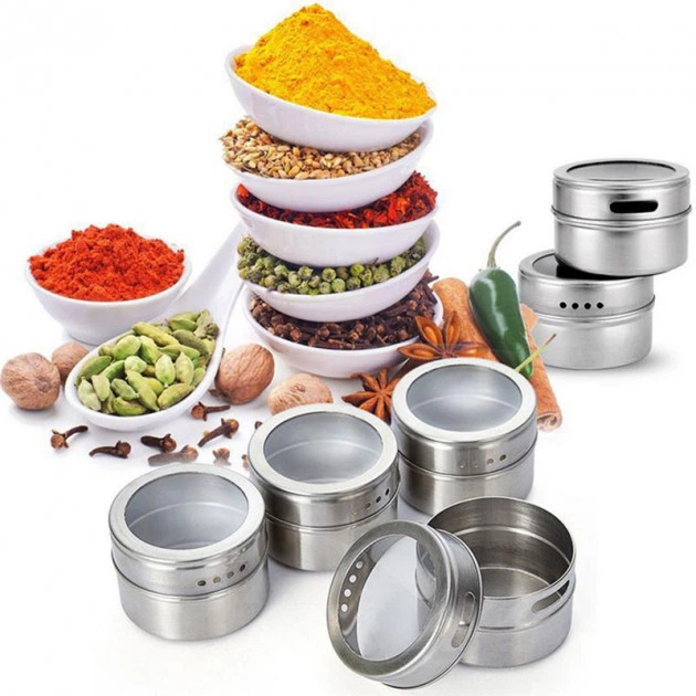 Набор для специй Edenberg на магнитной подставке 9 баночек Silver (EB-3500) - изображение 7