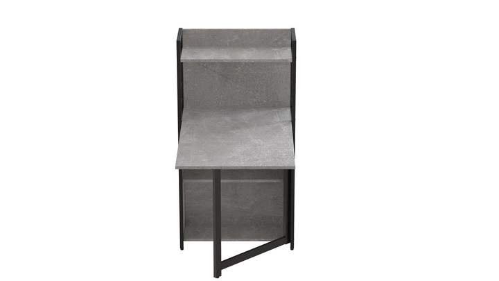 Стол книжка с этажеркой Практик 1 Ferrum-decor 1200x640x990 Черный металл ДСП Бетон 16 мм (PRA107) - изображение 4