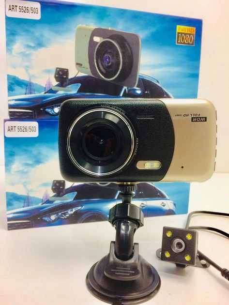 Видеорегистратор DVR CT-503/z14a Full HD 1080P с камерой заднего вида с двумя камерами Черно-серый - изображение 5