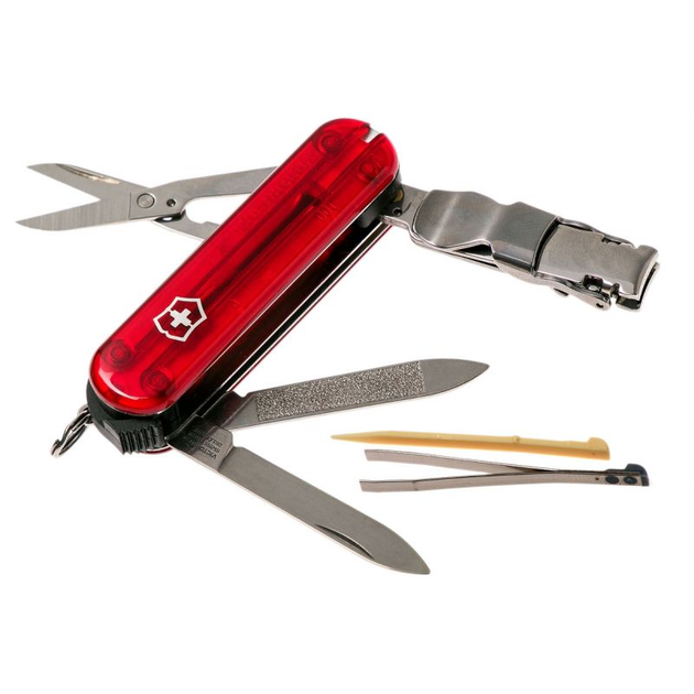Нож Victorinox NailClip 580 65мм/8функ/прозрачный красный - изображение 2