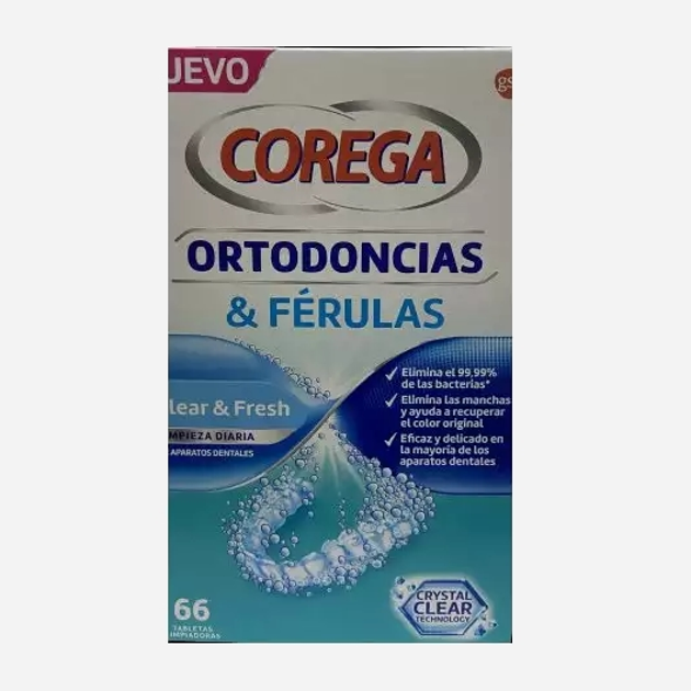 Таблетки для чистки зубных протезов и брекетов Corega Orthodontics ...