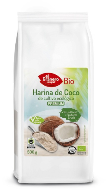 Mąka kokosowa El Granero Bio 500 g (8422584044027) - obraz 2