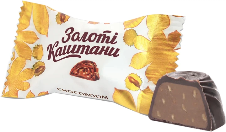 Конфеты Chocoboom Золотые каштаны 1.2 кг (4820166843589) - изображение 2