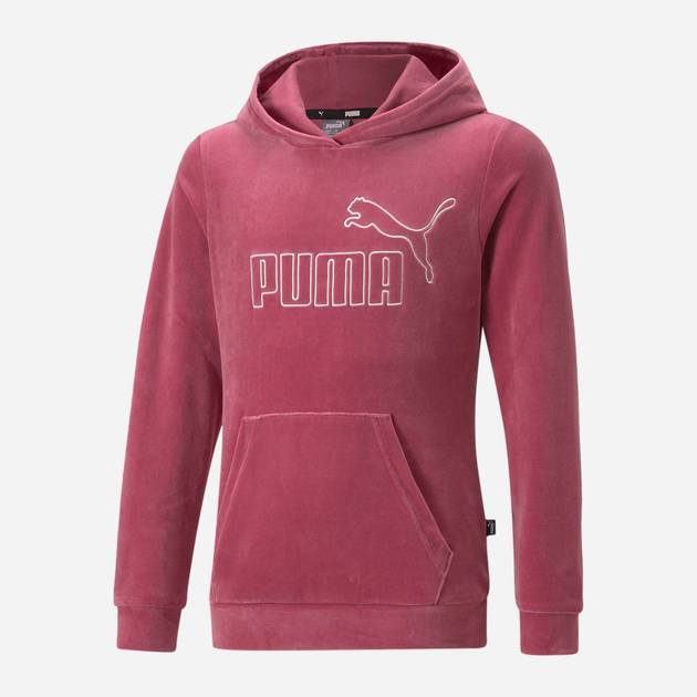 Bluza z kapturem dla dziewczynki Puma ESS+ Velour 67104045 170-176 cm Różowa (4065449078313) - obraz 1