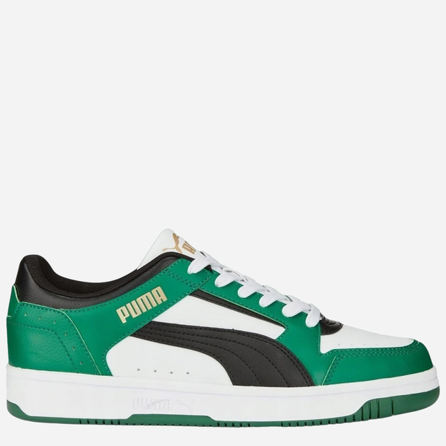 Tenisówki męskie z eko skóry do kostki Puma Rebound Joy Low 38074726 44 (9.5UK) Białe (4065452764906) - obraz 1