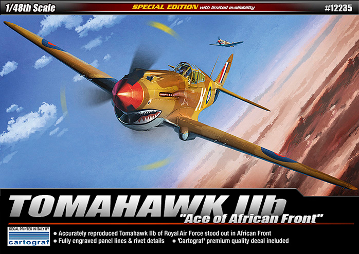 Model do sklejania Academy samolot P-40C Tomahawk IIB 1:48 (8809258926832) - obraz 1