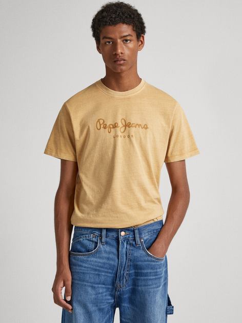 Футболка бавовняна довга чоловіча Pepe Jeans London 132951728 M Бежева з принтом від Rozetka на платформі USKIDKA Акція на Футболка бавовняна довга чоловіча Pepe Jeans London 132951728 M Бежева з принтом від Rozetka