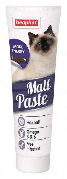 Паста Malt Paste Beaphar для виведення шерсті з шлунка у котів 100 г - Фото 1 Паста Malt Paste Beaphar для виведення шерсті з шлунка у котів 100 г - зображення 1