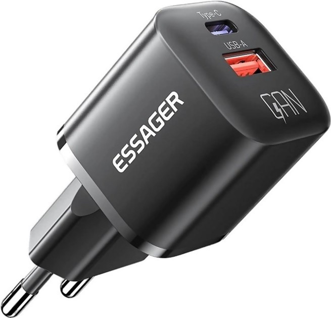 Зарядное устройство Essager GaN 20W, быстрая зарядка PD + QC 3.0, блок ...