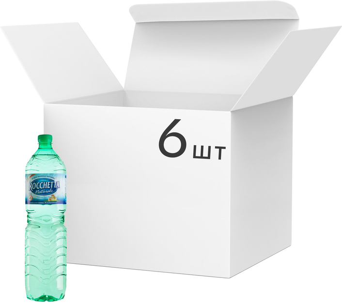 Акція на Упаковка мінеральної негазованої води Rocchetta Naturale 1.5 л х 6 пляшок від Rozetka