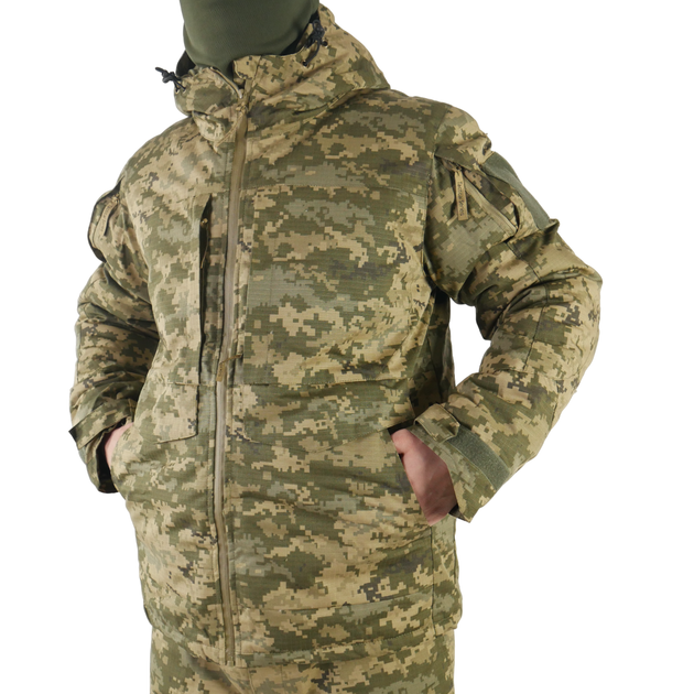 Зимовий тактичний костюм для чоловіків Tactical Series утеплений Rip-Stop розмір XXL колір Піксель - зображення 4