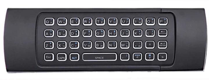 Пульт дистанційного керування MX3 Air mouse USB 2.4G (гіроскоп + мікрофон + клавіатура + підсвічування клавіш) - Фото 11 Пульт дистанційного керування MX3 Air mouse USB 2.4G (гіроскоп + мікрофон + клавіатура + підсвічування клавіш) - изображение 11