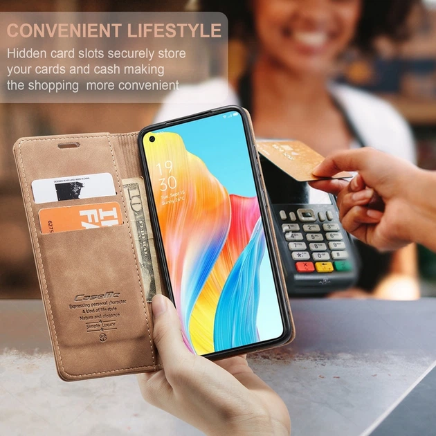 Чохол книжка з магнітом OPPO A78 4G CaseMe Brown (34419-30) - зображення 6