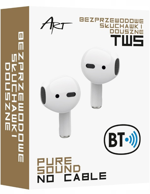 Słuchawki ART AP-TW-B1 White (SLART AP-TW-B1) - obraz 5