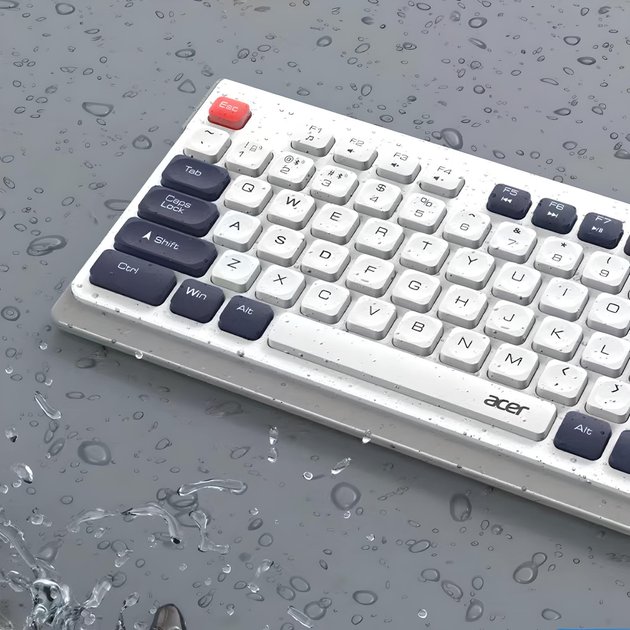 Бездротовий комплект ACER KM41-6W клавіатура + миша, Bluetooth+2.4 ГГц, white - зображення 6