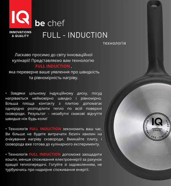 Сковорода IQ Be Chef 28 см (IQ-1144-28) - изображение 5