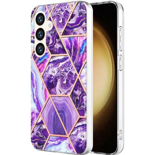 Захисний чохол Deexe Marble Pattern для Samsung Galaxy S24 Plus - Dark Purple - Фото 1 Захисний чохол Deexe Marble Pattern для Samsung Galaxy S24 Plus - Dark Purple - зображення 1