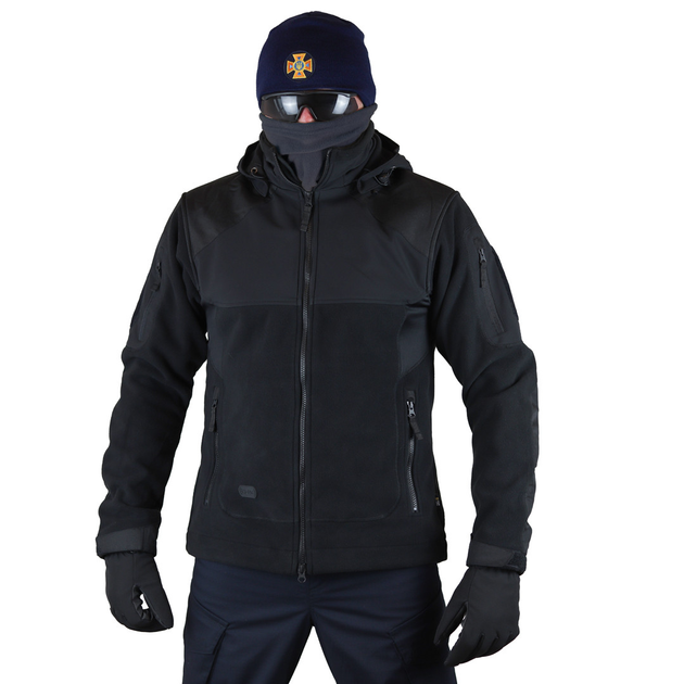 Куртка тактична M-TAC NORMAN WINDBLOCK FLEECE 48р BLACK - изображение 1