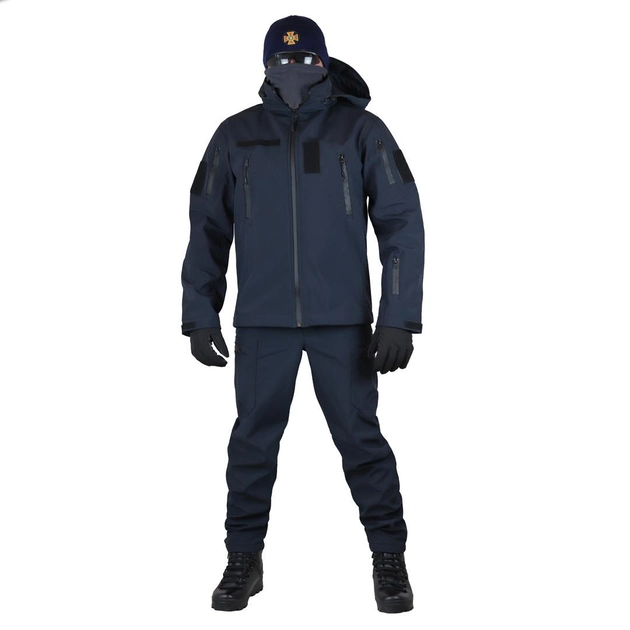 Куртка тактична чловіча GPK Tactical Soft shell 56р Синя - зображення 1